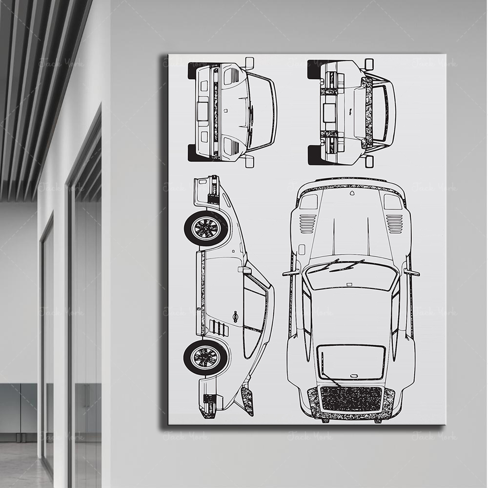Home Office York - Gift for him Vintage car |