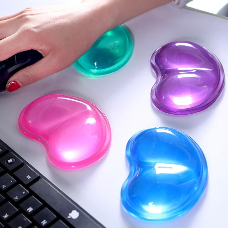 Wrist Rest Pad - Silicone Gel Wrist Rest Heart-Shaped Translucence
