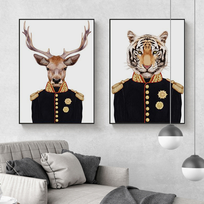 Home Office York - Vintage General Animals Canvas Printings Painting