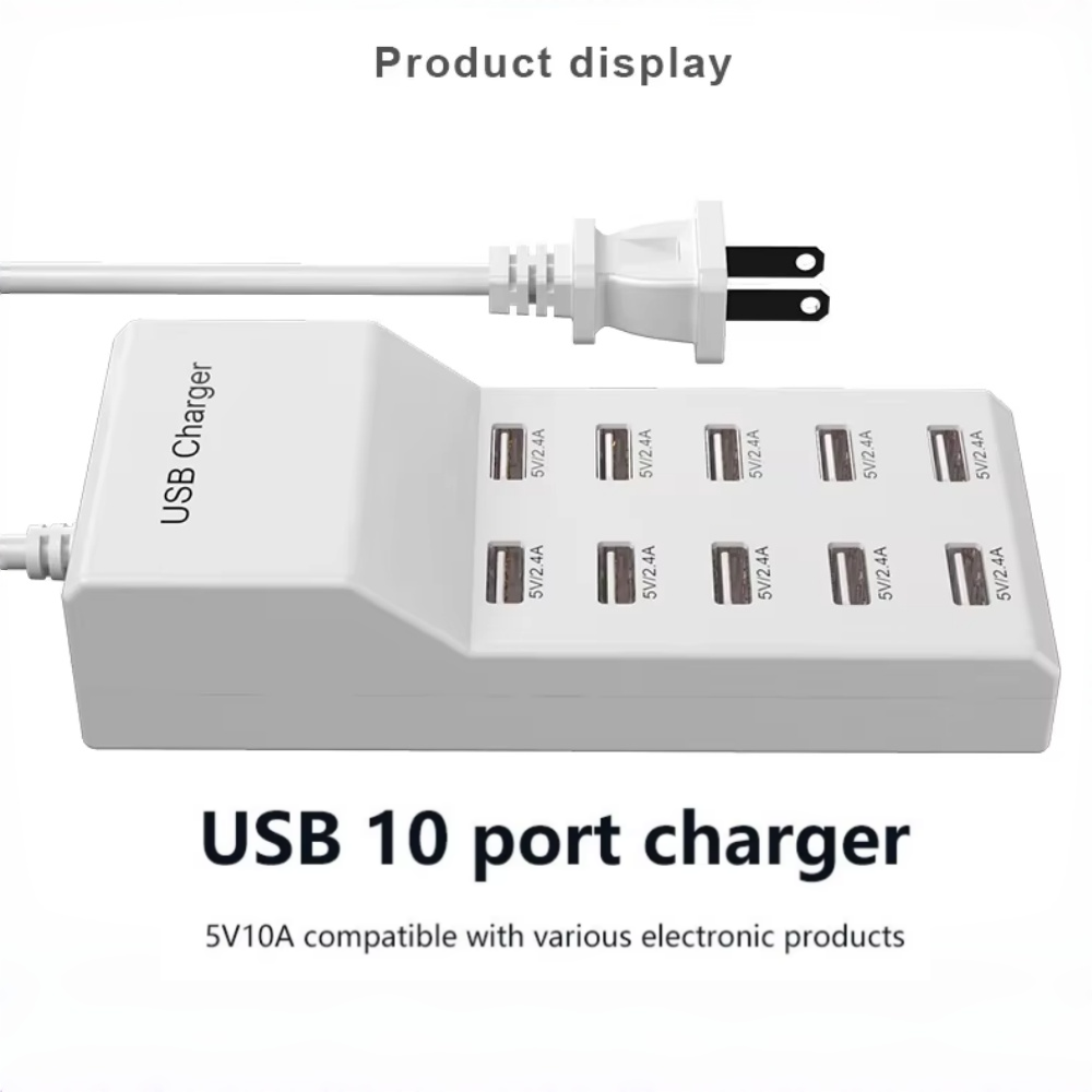 Home Office In Uk - 10 Ports USB Hub Fast Charger