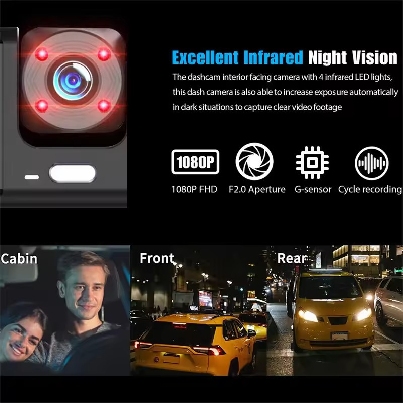 Front and Built-in Car DVR Cam - Webcam Hd 1080P recension och pris