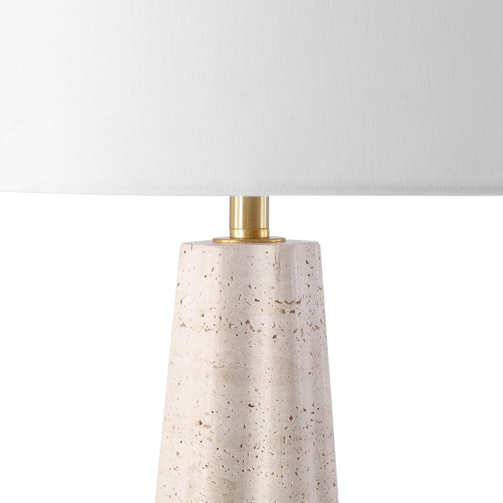 25-inch Travertine/White Table - Office Table Home recension och pris