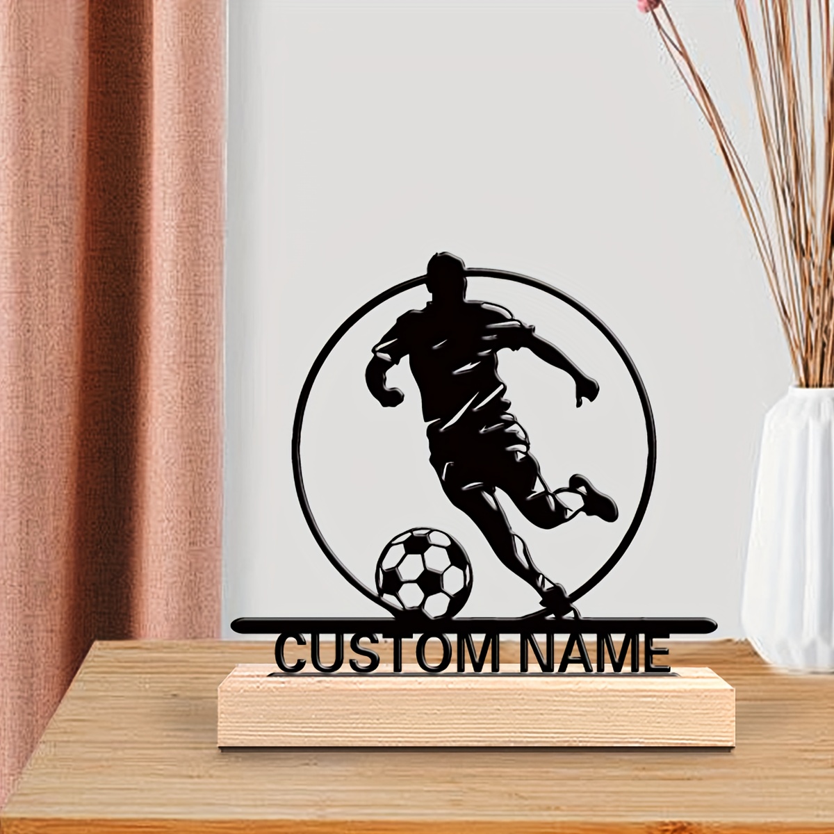Custom Soccer Player Metal Sta - Office Table Home recension och pris