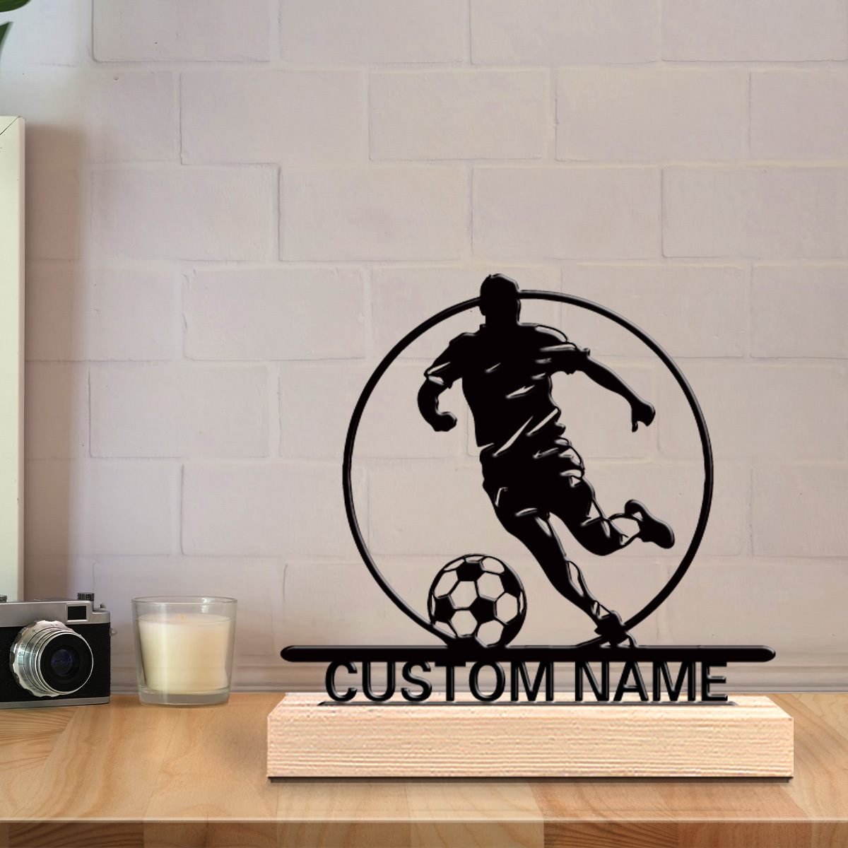 Custom Soccer Player Metal Sta - Office Table Home recension och pris
