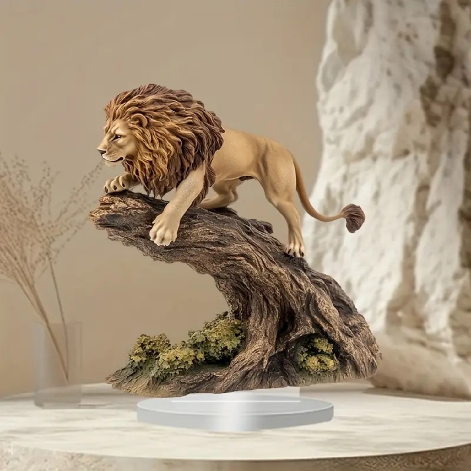 Male Lion Statue,2D Flat Anima - Office Table Home recension och pris