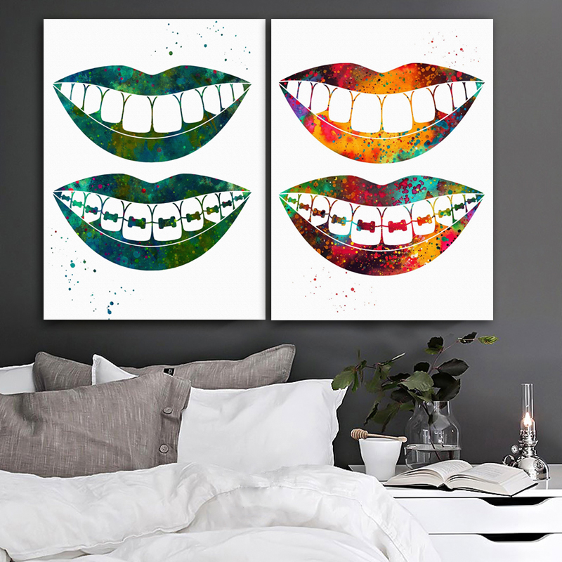 Laugh Teeth Print Surgical Ins - Home Office York recension och pris