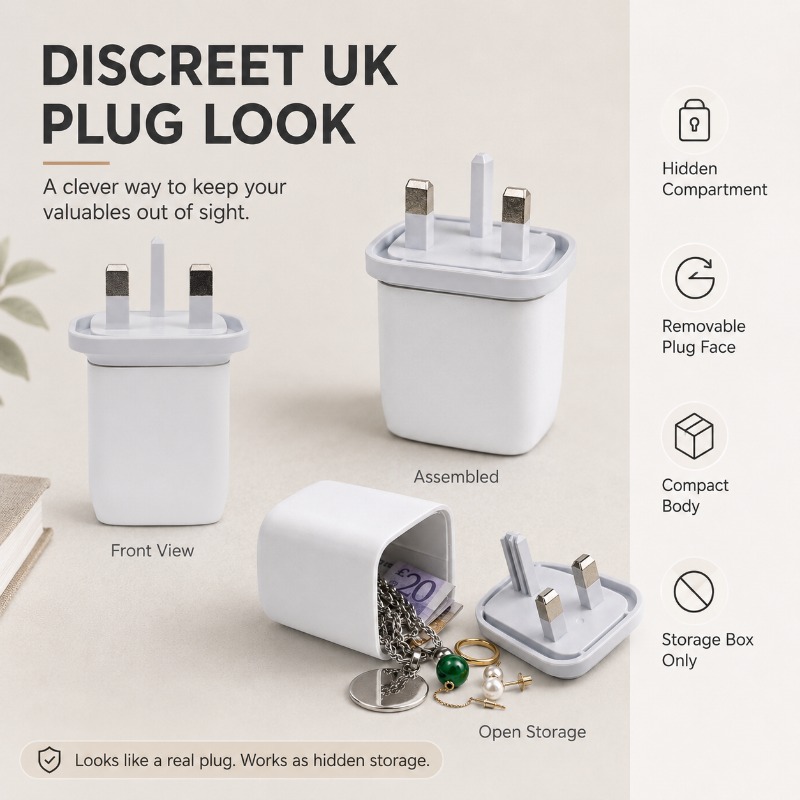 Discreet UK Plug Style Stash B - Home Office In Uk recension och pris