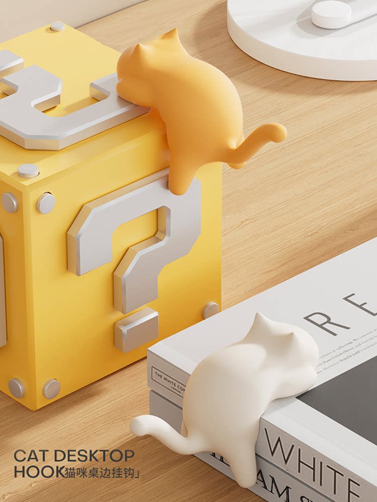 Cute Portable Cat Bag Hook Han - Office Table Home recension och pris