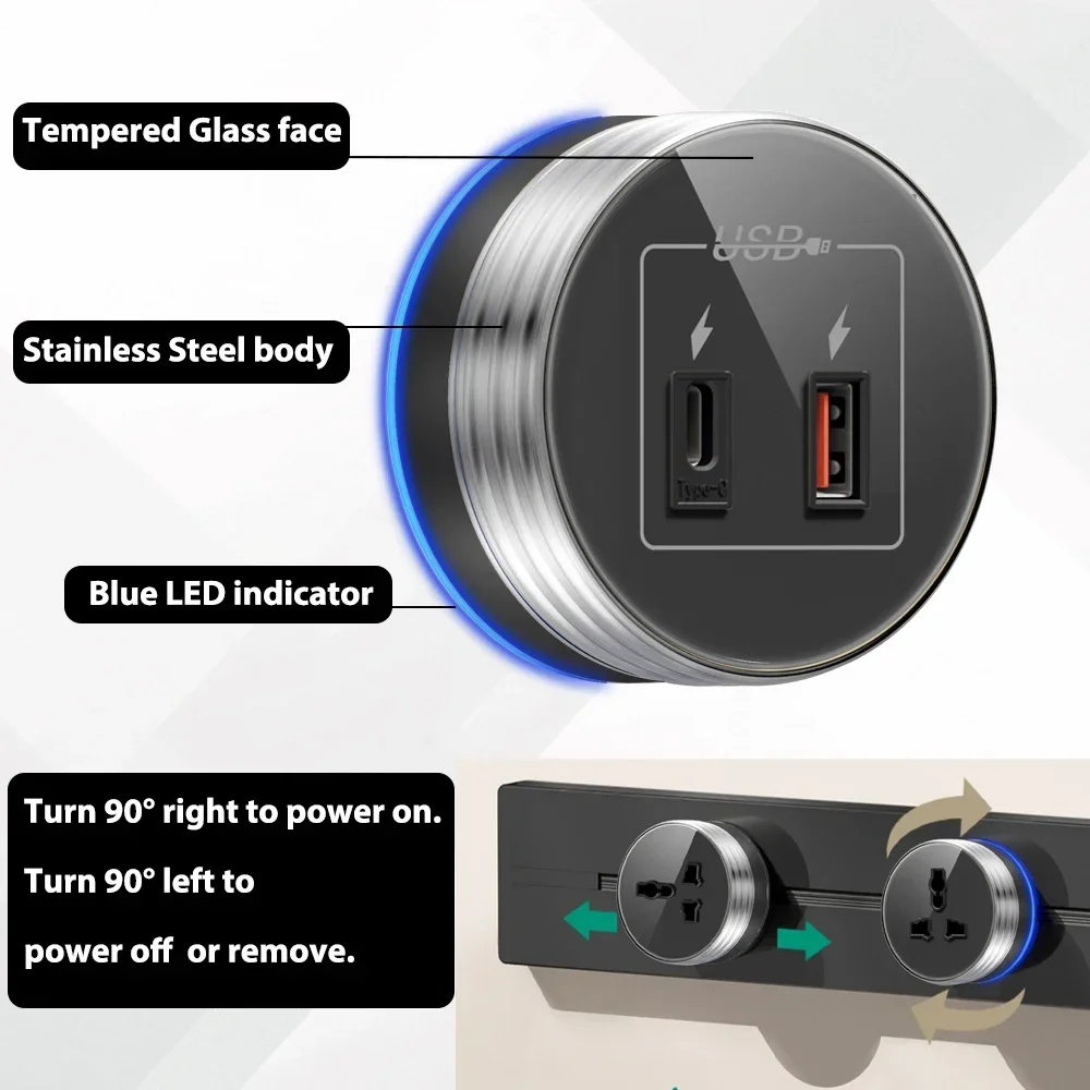 Wall Power Track Socket with S - Home Office In Uk recension och pris