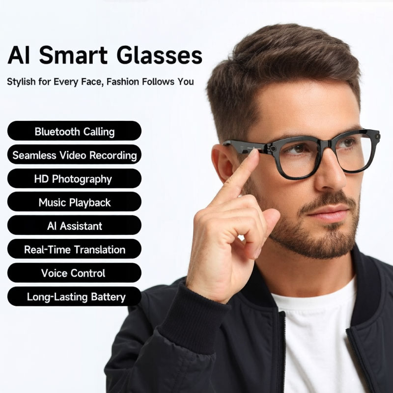 FLAUNT AI Smart Glasses 4K Cam - Webcam Hd 1080P recension och pris