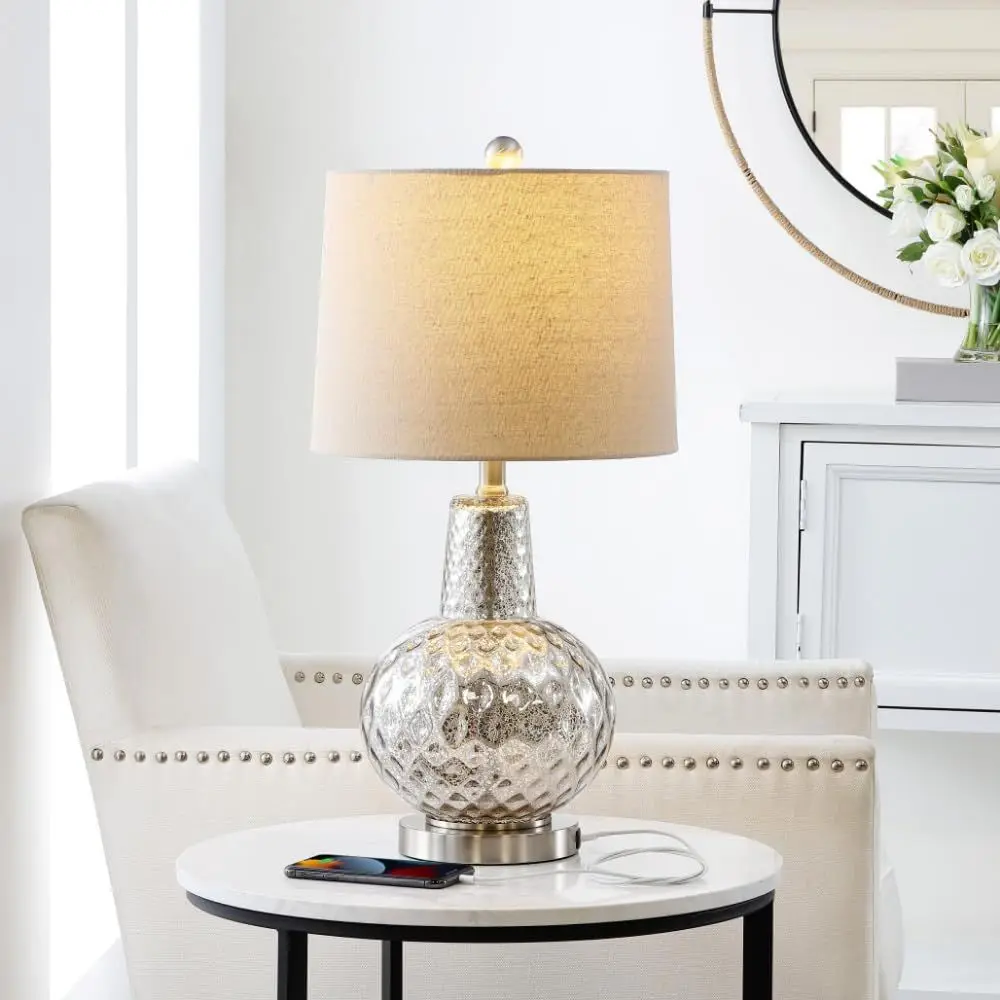 24-inch Silver/Ivory Shade LED - Office Table Home recension och pris