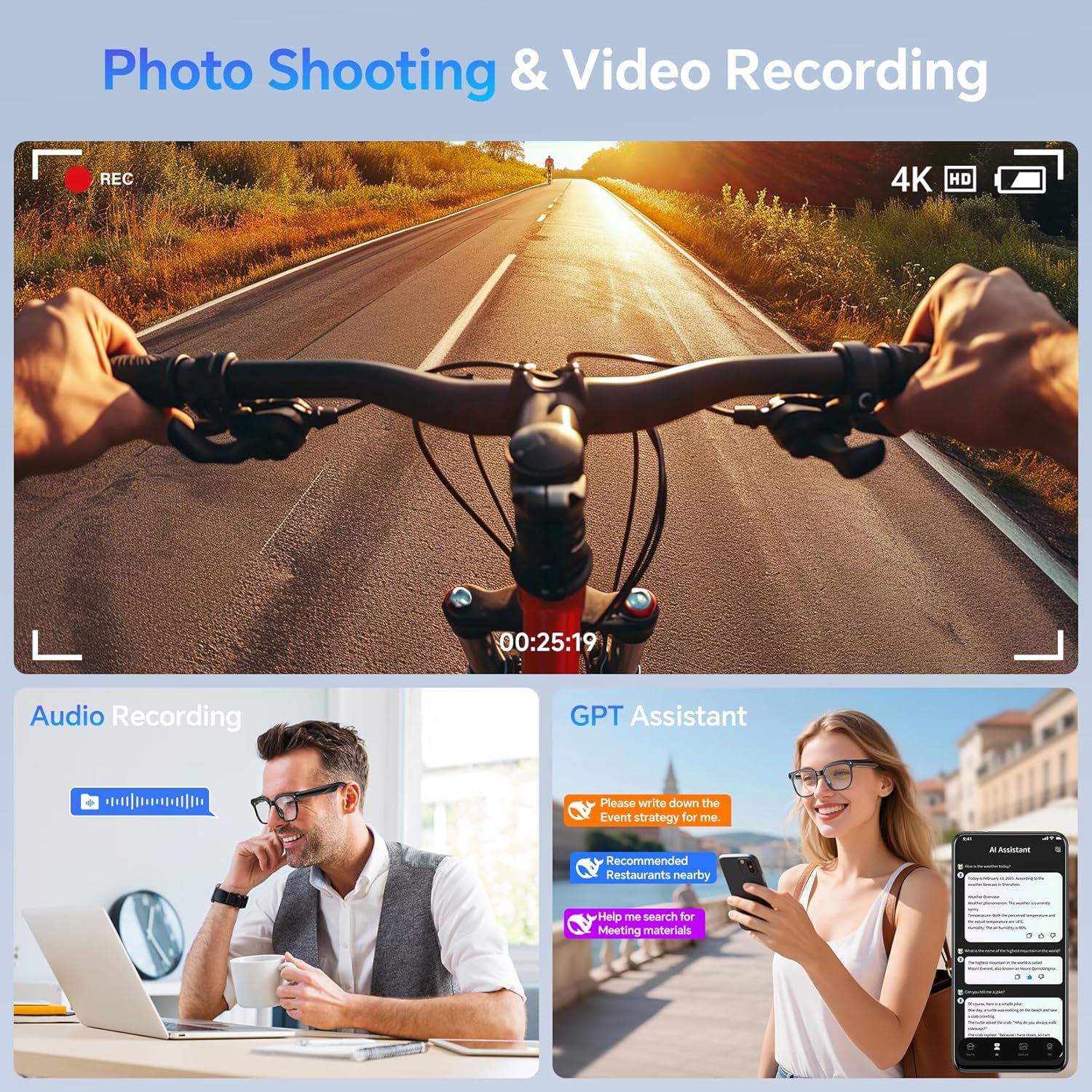 2026 New Smart AI Glasses 1080 - Webcam Hd 1080P recension och pris